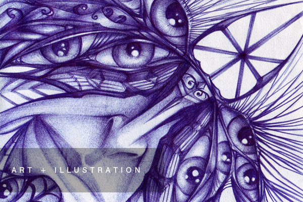 ball point pen illustration by andy diguiseppi